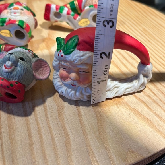 VTG IN Excellent Condition Festive Christmas Napkin Rings In Original Box - Picture 4 of 4